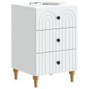  Nattbordskap med skuff Hvit 43x 41 x 66,5 cm Konstruert tre