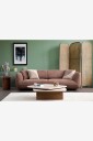 Hanah Home   Sofa med 4 seter Pavia   Brun