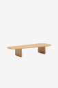 Kave Home   Pirita salongbord laget av massivt eiketre i en naturlig finish 146 x 56,5 cm   Brun
