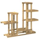 vidaXL Planteholder Hvit 118 x 25 x 96,5 cm Solid akasietre