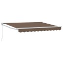  Uttrekkbar markise Gråbrun 5 x 3 m 100% polyester og aluminium