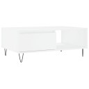 vidaXL Salongbord hvit 90x60x35 cm konstruert tre