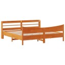  Sengeramme med hodegavl voksbrun 180x200 cm heltre furu 3307037