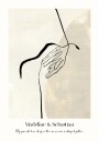 Minimalist Abstract Love Line Art Poster Plakat / 21x30