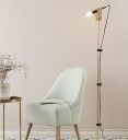 Winston Gulvlampe Messing/Klar