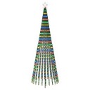 vidaXL LED juletre 300 cm 668 LED-lys Flerfarget Stål Svart
