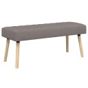 vidaXL Kanal-Quiltet Benk Gråbrun 110 x 40 x 46 cm Stoff