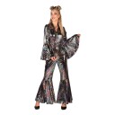 Thetru B.v. Disco Jumpsuit Silver Deluxe Kostyme X-Large 4319-1700-00XL