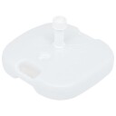 vidaXL Parasollfot sand/vann 16 L hvit plast