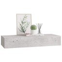  Veggmontert skuffehylle betonggrå 60x23,5x10 cm MDF 8720286418901