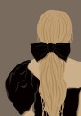 Woman with Black Bow Plakat Plakat / 40x50cm