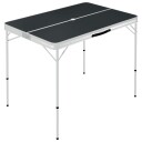 Sammenleggbart campingbord med 2 benker aluminium grå Grå