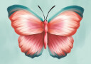 Pastel Butterfly Plakat Plakat / 50x70cm