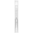 vidaXL Gabionkurv u formet med 6 stolper jern 620x20x200 cm