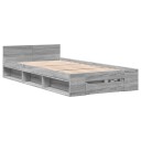  Sengeramme med skuff grå sonoma 90x190 cm konstruert tre 8721102624414
