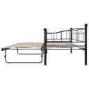 vidaXL Sengeramme svart stål 180x200/90x200