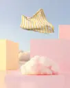Maison Deux Candy Wrap Pledd Blå/Gul