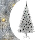  Juletre med 150 LED med stativ sølv 150 cm PET