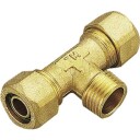 5 stk Pex t-stykke 22 x 1/2" x 22 mm 22 x 1/2 x 22 mm