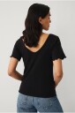 Ellos Collection   Topp i pointelle   Svart
