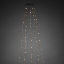 Konstsmide Juletrelys 180cm 5x36 rav LED. APP -kontroll sølvfarget kabel 14V / IP20