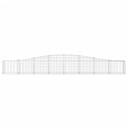 vidaXL Gabionkurver buede 4 stk 400x30x40/60 cm galvanisert jern