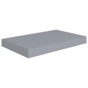 Flytende vegghylle grå 40x23x3,8 cm MDF 8720286074787