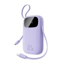 Baseus EnerFill FC21 Qpow 3 Ultra 20000 mAh 22,5 W powerbank m/display + kabel Lilla
