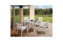 Runt bord Beliani Maletto Vit/Beige/Grå White\|\|Grey  