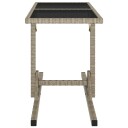 vidaXL Hagebord Beige 110x53x72 cm glass og polyrotting