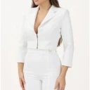 Elisabetta Franchi Dame Jakker Hvit S,