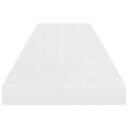 vidaXL Flytende vegghyller 2 stk h?yglans hvit 90x23,5x3,8 cm MDF