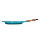 Le Creuset Støpejernspanne m/Trehåndtak 28cm Caribbean