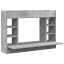  Veggmontert skrivebord grå 105x48x75 cm konstruert tre