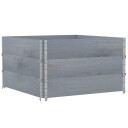  Pallekarmer 3 stk grå 100x100 cm heltre furu