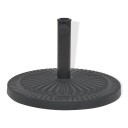 vidaXL Parasollfot harpiks rund svart 14 kg