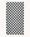 Maison Deux Checkerboard XL Pledd Sort/Hvit