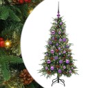  Kunstig sammensatt juletre med 150 LED grønn 120 cm PE og PVC