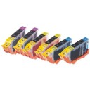 inkClub KCB10-6 Multipack, 6 blekkpatroner, 2x(C/M/Y)