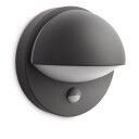 Philips Philips myGarden Juni vegglampe utendørs IP44 E27 m/sensor - Antrasitt