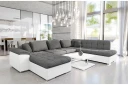 Dynir Sofa med Sjeselong og Divan 4 seter   Hvit/Grå