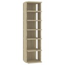 vidaXL Skoskap sonoma eik 25x27x102 cm sponplate