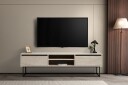 Escape TV-benk 180 cm - Svart/Marmor