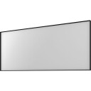 Basicline speil 140x60cm på matt svart aluminiumsramme