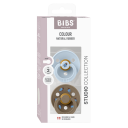 BIBS Studio Colour Pacifier Beetle Mix Latex Round Baby Blue/Dark