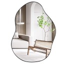Asymmetrisk veggspeil – HD refleksjon 78 x 56,5 cm svart