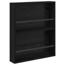 vidaXL Magasinreol med hylle Svart Eik 60 x 12 x 70 cm Konstruert tre