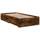  Sengeramme med skuffer røkt eik 90x190 cm konstruert tre 8721102620904