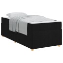  Sengestamme med madrass Svart 90 x 200 cm stoff