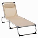 Ergonomisk sammenleggbar solseng i beige mesh